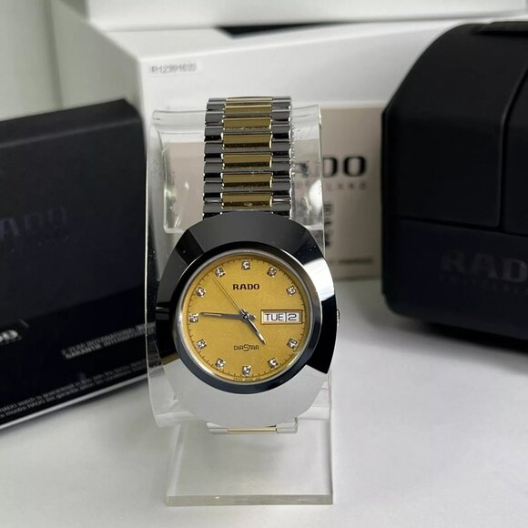 RADO Diaster Original Two Tone Day Date Quartz Unisex Watch Box Papers R12391633 - Picture 3 of 13